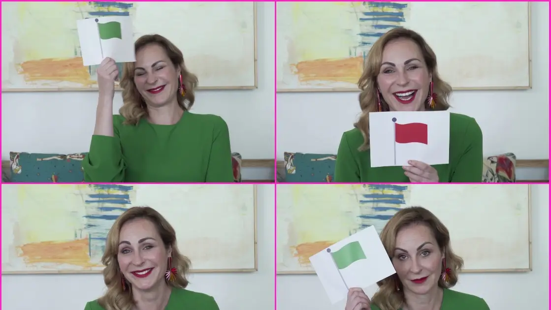 Ana Milán se somete al juego viral 'Red or green flag': sexo, stickers y mentiras piadosas