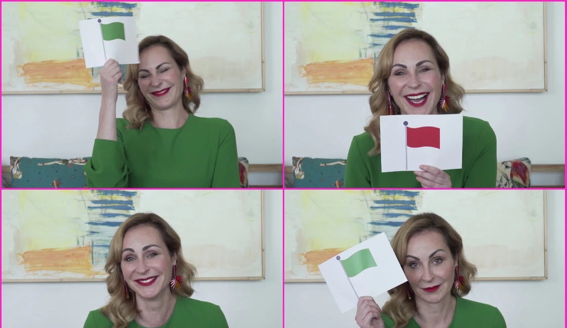 Ana Milán se somete al juego viral 'Red or green flag': sexo, stickers y mentiras piadosas