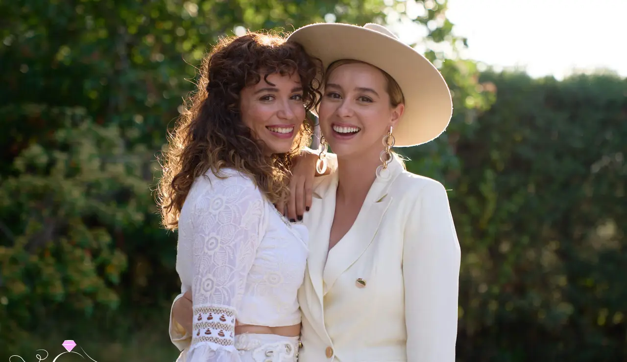 Amelia y Luisita en el día de su boda