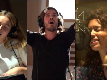 Nos colamos en el estudio de grabación con Paula Usero, Carol Rovira y Roi Méndez: ¡así se grabó la canción que cierra la cuarta temporada de #Luimelia! 