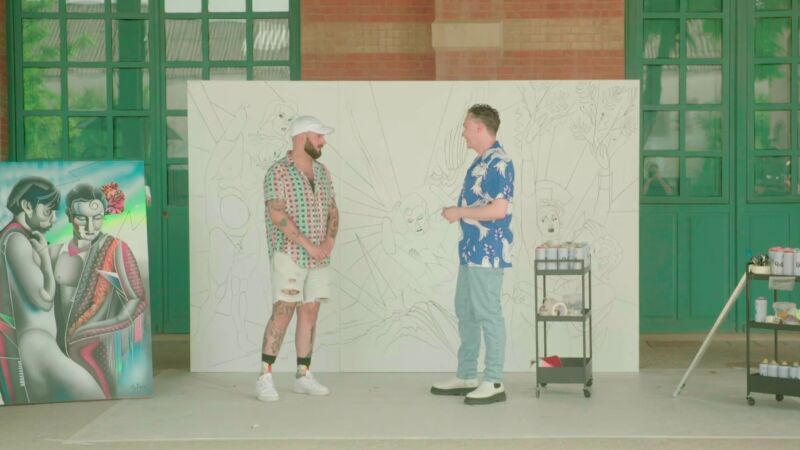 Supremme de Luxe decide crear una obra de arte en honor al colectivo LGTBIQ+ en 'Reinas al rescate'