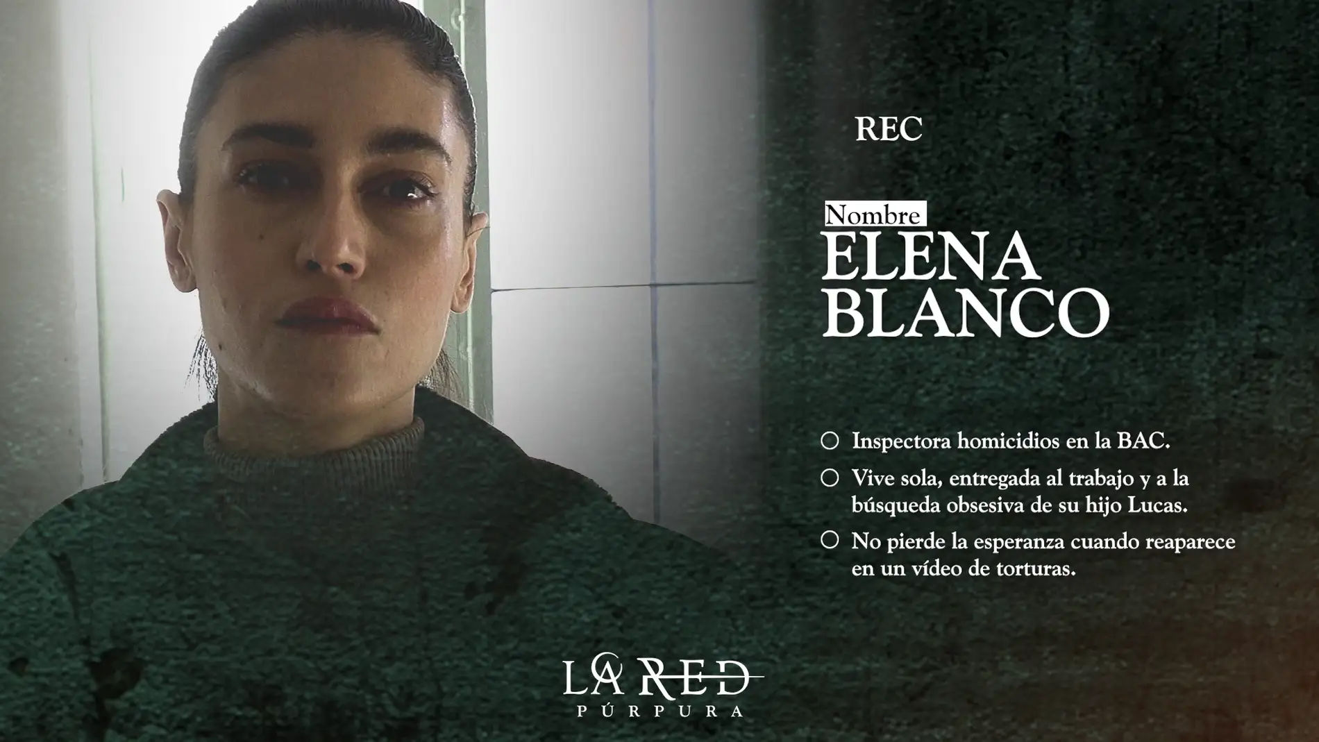 Nerea Barros: "Elena Blanco afronta La red púrpura desde la búsqueda absoluta de su hijo pase lo que pase"