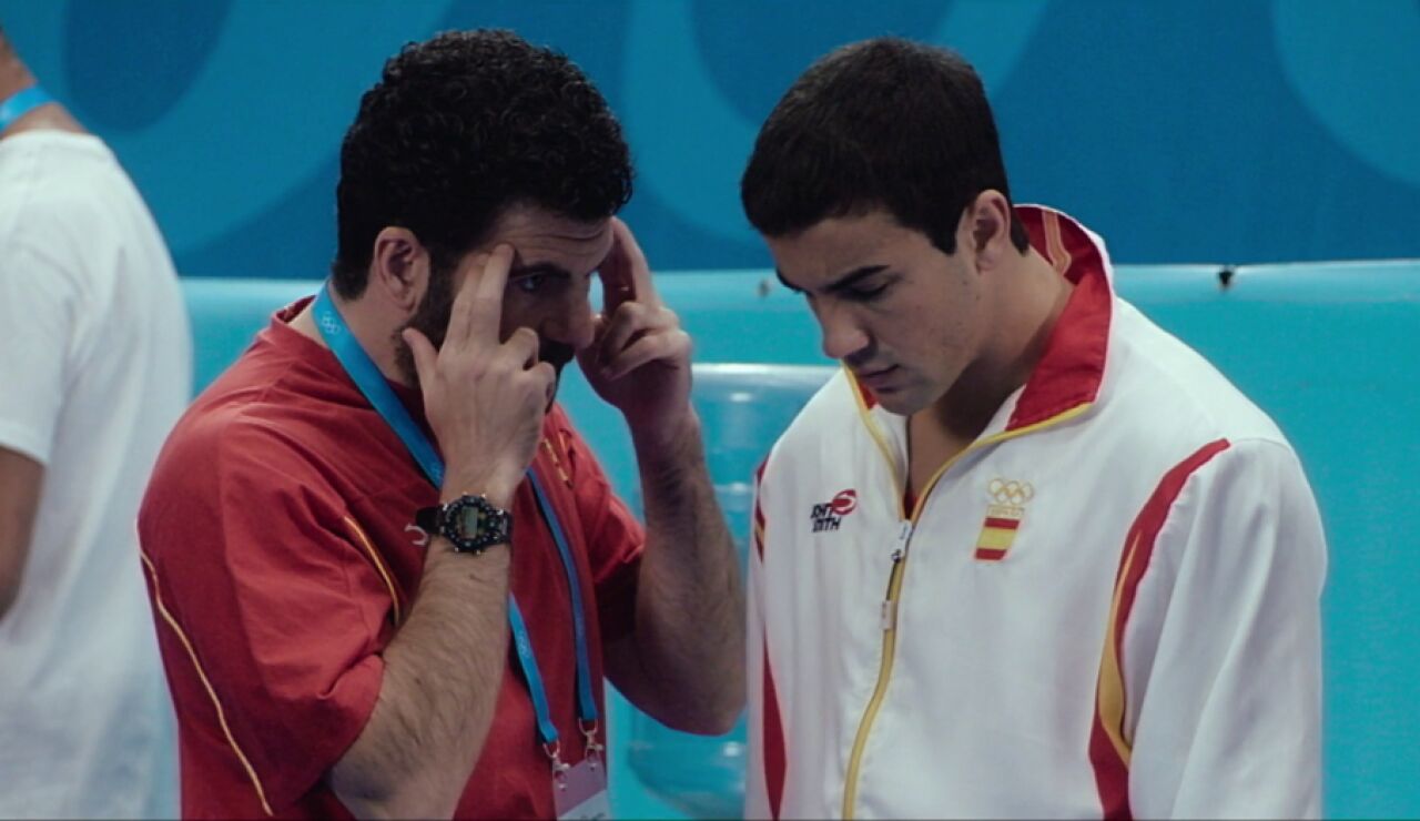 Momentos previos al salto de Gervasio en Atenas 2004