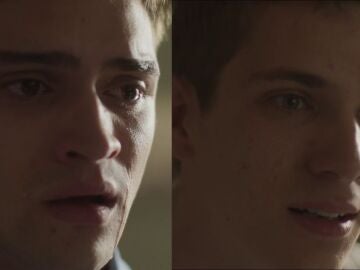 Carlos y &Aacute;lvaro cuando escuchan la sentencia del juez en el segundo cap&iacute;tulo de Mar Afuera