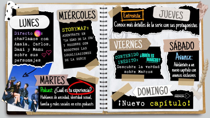 La agenda de 'La edad de la ira' para no perderte ningún contenido 