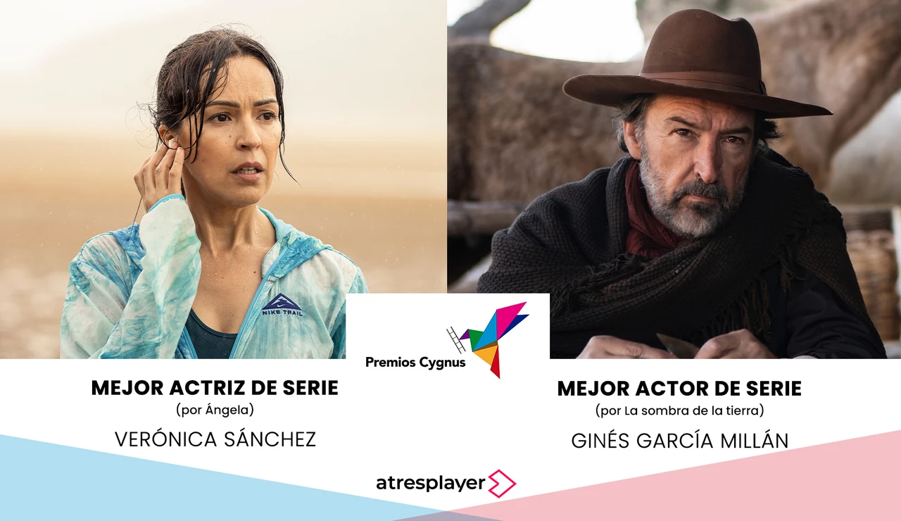 Verónica Sánchez (Ángela) y Ginés García Millán (La sombra de la tierra), galardonados en los Premios CYGNUS