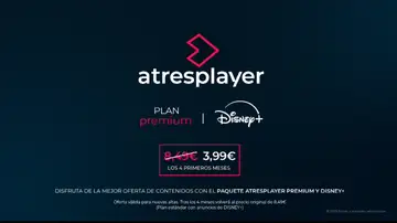 Disfruta de todo el contenido de atresplayer Premium y Disney+ por 3,99 euros al mes Disfruta de todo el contenido de atresplayer Premium y Disney+ por 3,99 euros al mes